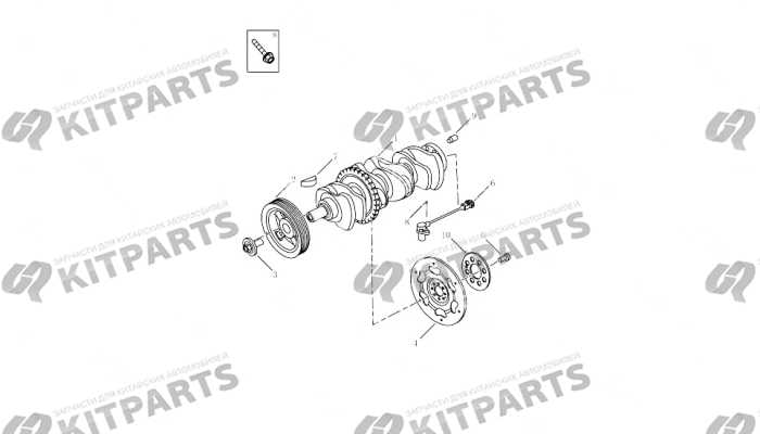 Коленчатый вал, маховик [JLD-4G24-A31\A37] Geely