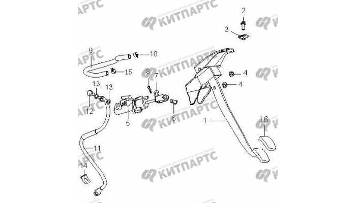 Педаль сцепления BYD F3 (F3R)