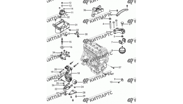 Подвеска двигателя с АКПП Dong Feng H30 Cross