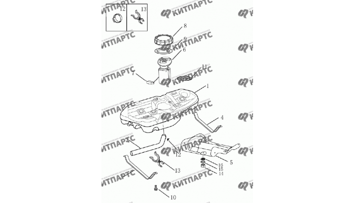 Бак топливный Geely