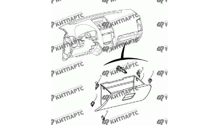 Бардачок (седан) Geely